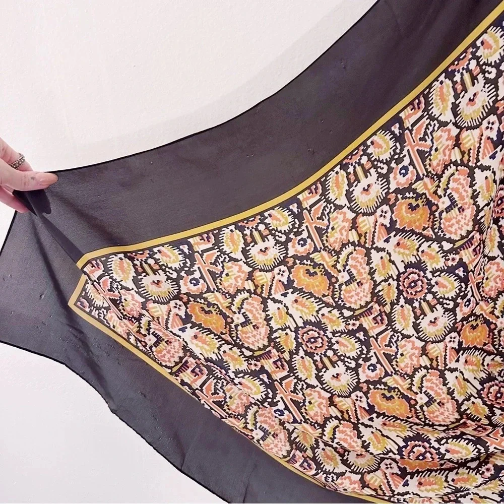 Vintage Floral Printed Bandana Scarf